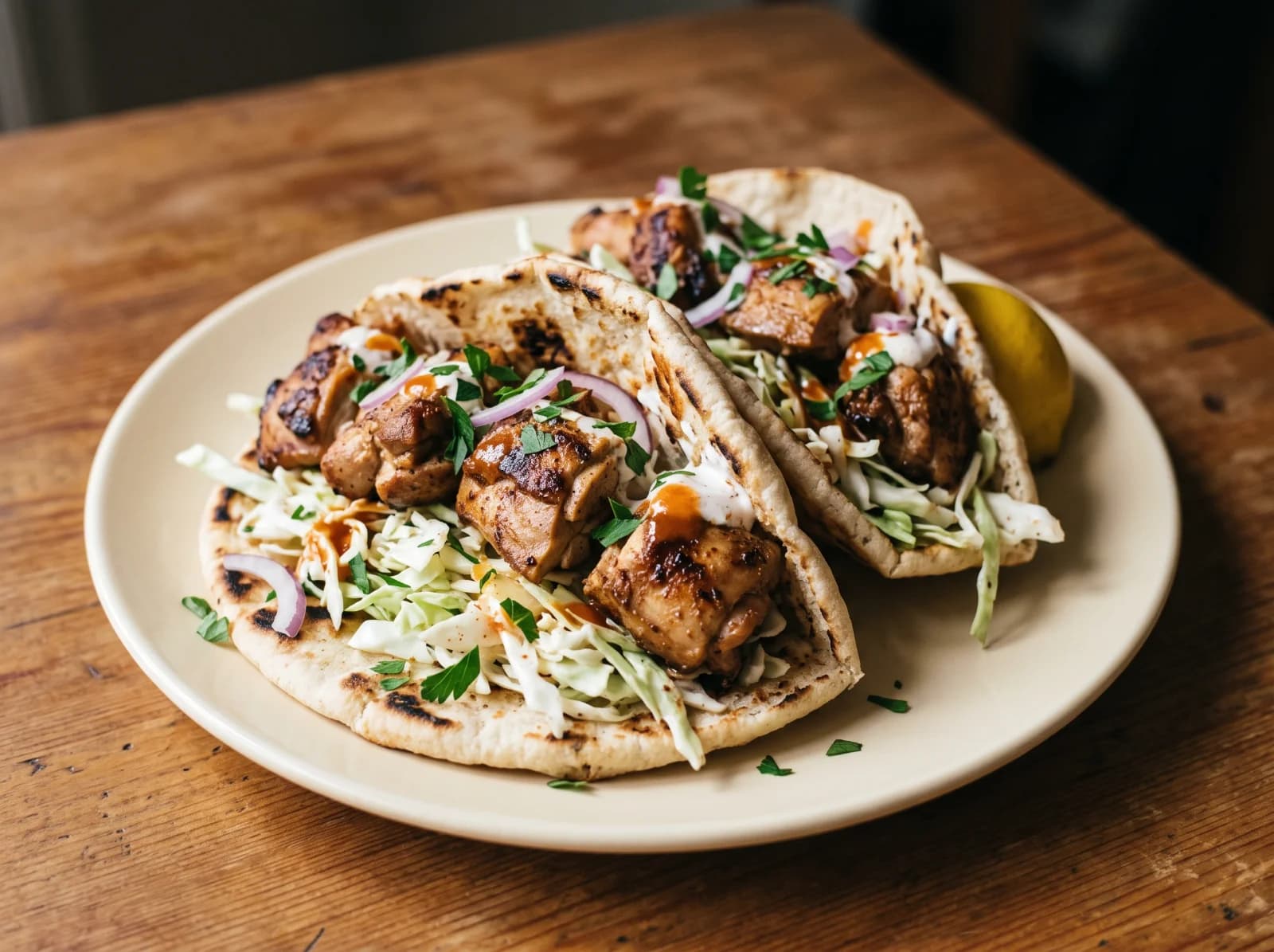 Smoky Chicken Pitas
