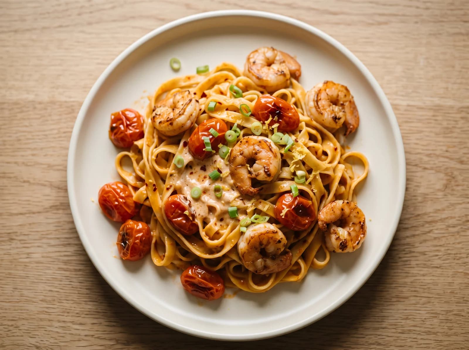 Calabrian Chili Shrimp Tagliatelle