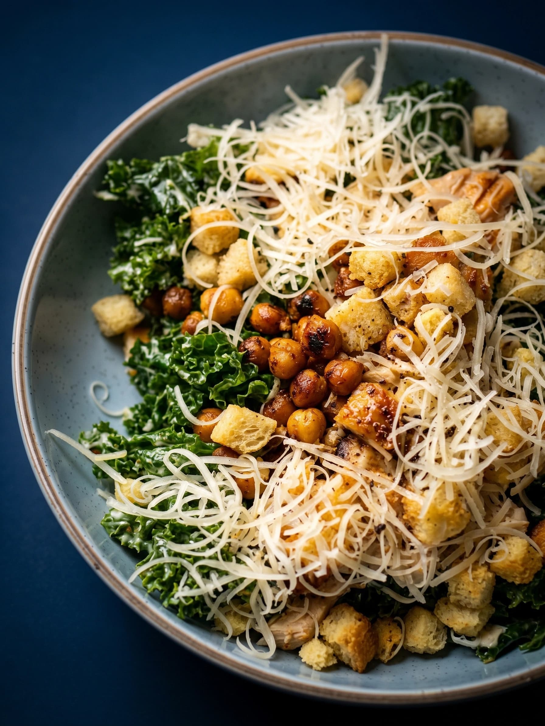 Crispy Chickpea Kale Caesar