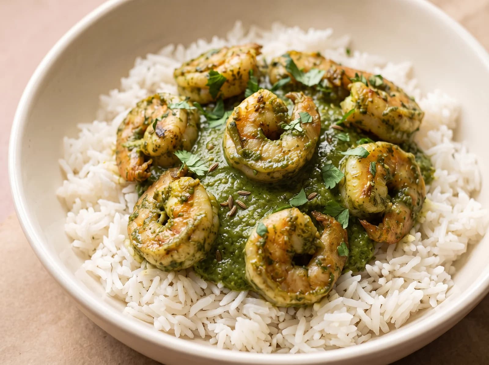 Cilantro Chutney Shrimp