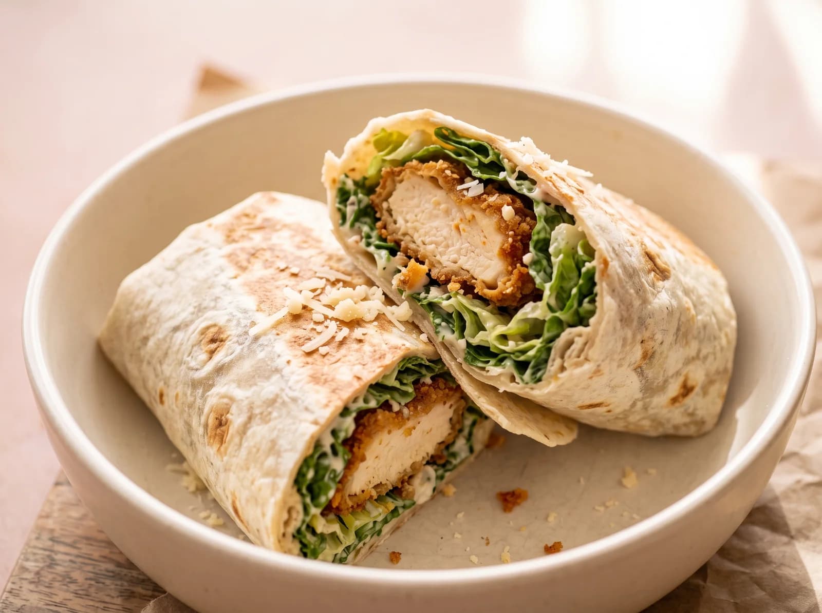 Crispy Chicken Caesar Wrap