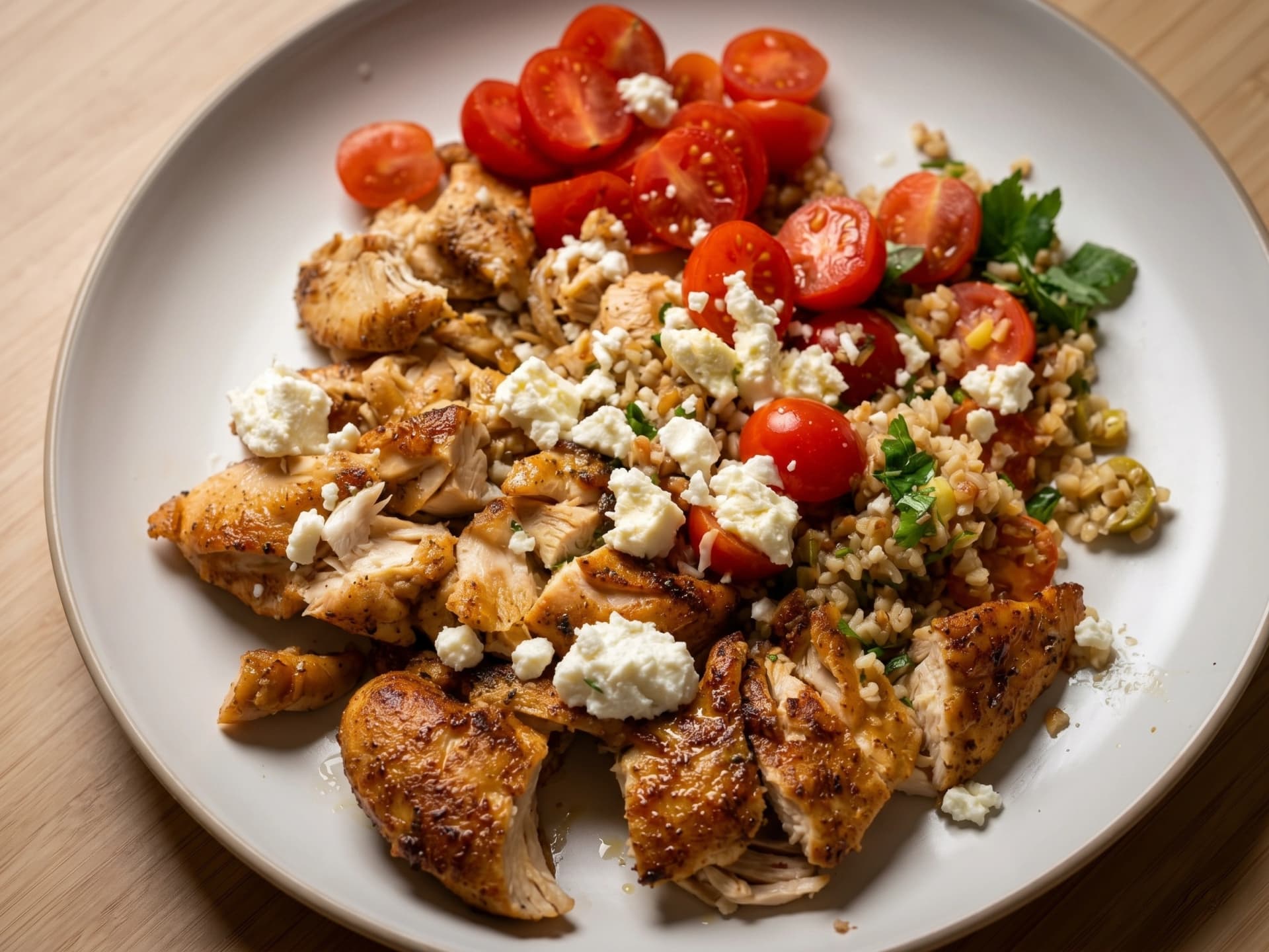 Seared Chicken Bulgur Pilaf